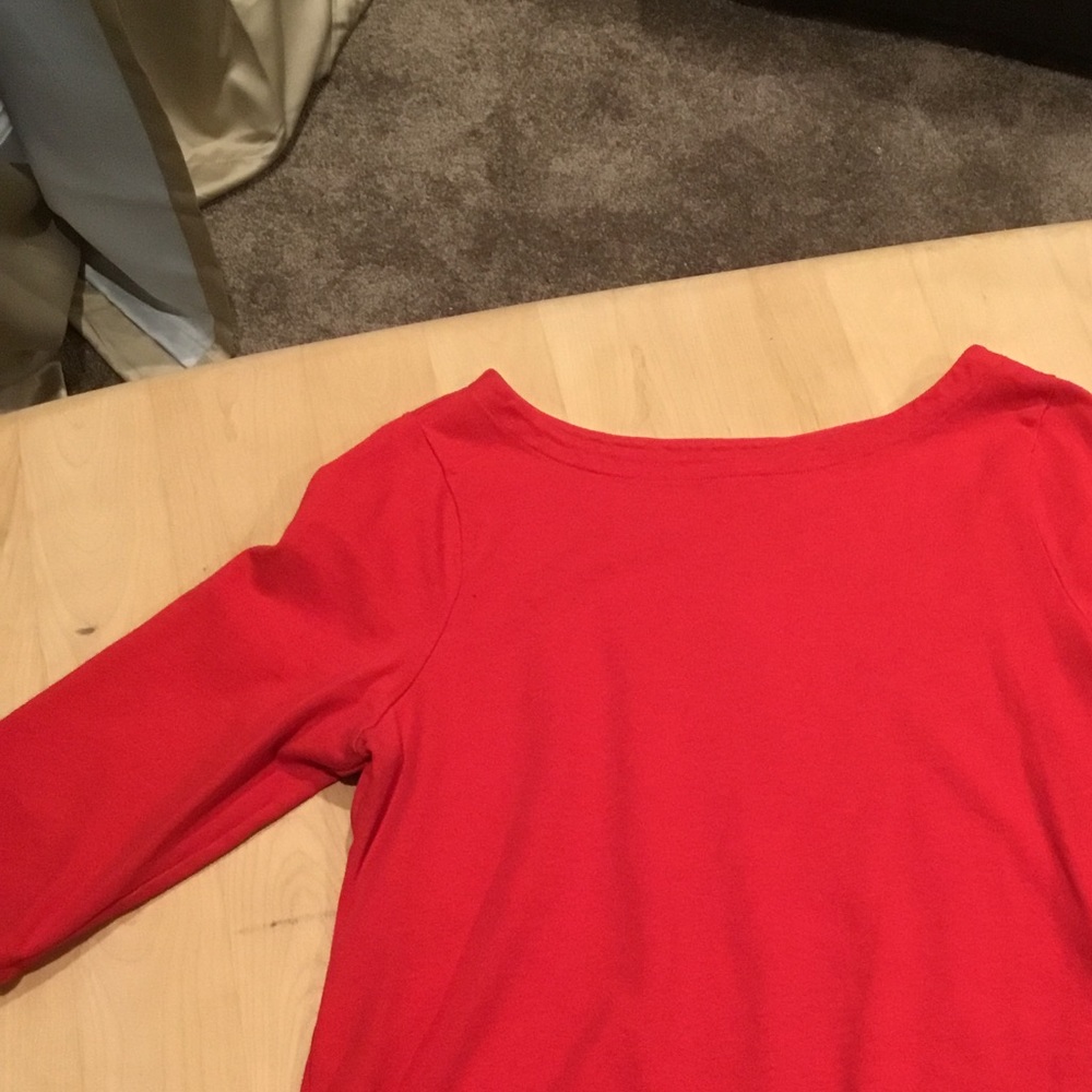 Old Navy 3/4 sleeve boat neck top XL Red
